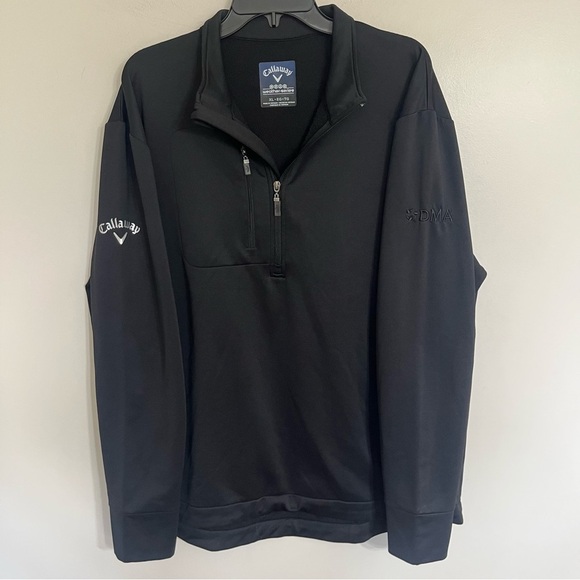 Men’s Callaway Golf Weather Series Quarter Zip Black Size XL Logo On Arm - Picture 1 of 13